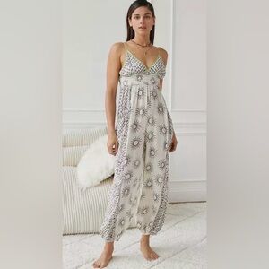Out from Under Urban Outfitters Sunburst Jumpsuit Celestial boho | Ivory XS